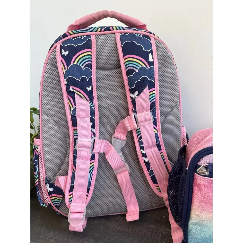 Pottery Barn Kids Mackenzie Rainbow Clouds Backpack + Lunch Box Set